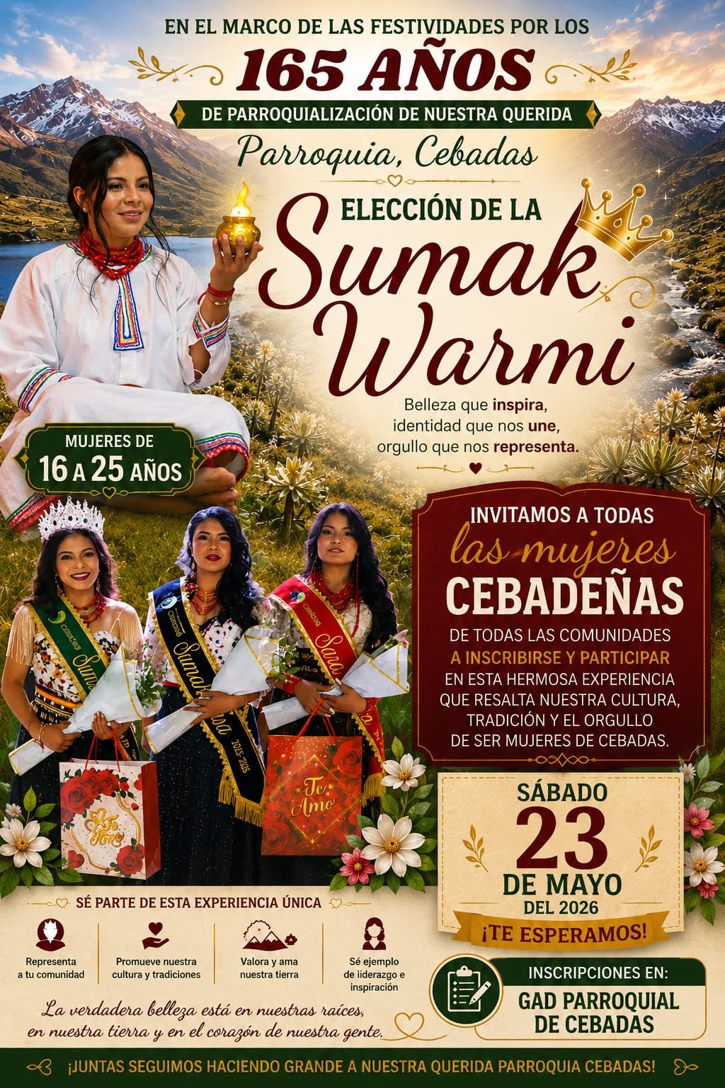 INICIA LA GRAN BÚSQUEDA DE NUESTRA SUMAK WARMI CEBADAS 2026